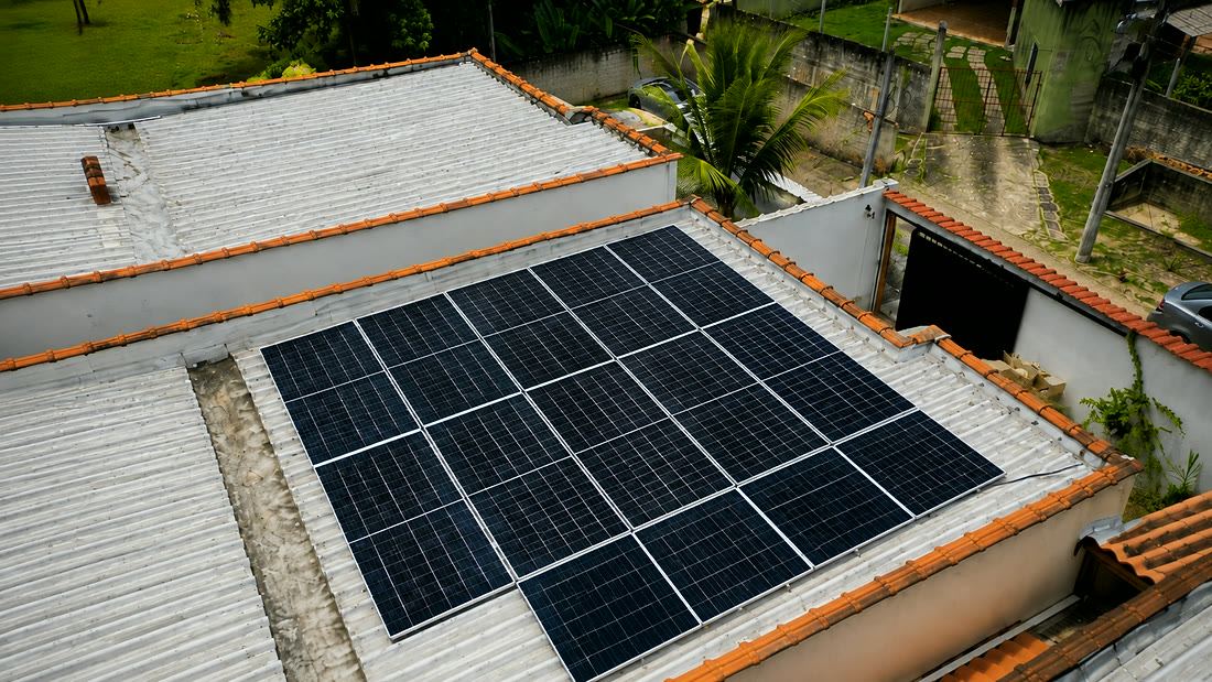 Energia solar residencial instalada em Mendes, Rio de Janeiro